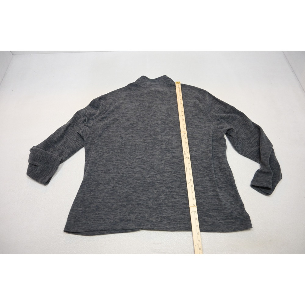 Eddie Bauer 1/4 Zip Fleece Sweater Pullover Mens XXL Gray Performance Camp Hike - Picture 9 of 10